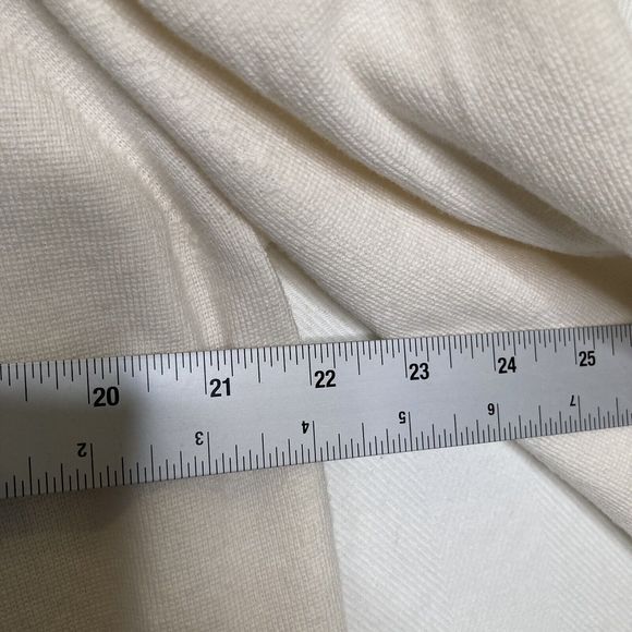 Halston Haritage Knit Open-Front Cardigan Sweater Preppy Boho White  Size Medium - Picture 6 of 11